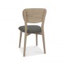 Gallery Collection Dansk Scandi Oak Veneer Back Chair - Cold Steel Fabric (Pair)