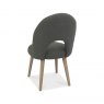 Gallery Collection Dansk Scandi Oak Upholstered Chair - Cold Steel Fabric  (Pair)