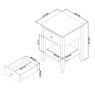 Premier Collection Ashby Soft Grey 1 Drawer Nightstand