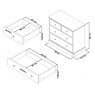Premier Collection Ashby Soft Grey 2+2 Drawer Chest