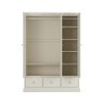 Premier Collection Ashby Soft Grey Triple Wardrobe