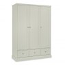 Premier Collection Ashby Soft Grey Triple Wardrobe