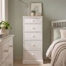 Premier Collection Ashby White 5 Drawer Tall Chest