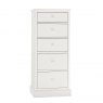 Premier Collection Ashby White 5 Drawer Tall Chest