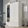 Premier Collection Ashby White Triple Wardrobe