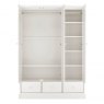 Premier Collection Ashby White Triple Wardrobe