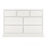 Premier Collection Ashby White 3+4 Drawer Chest