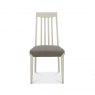 Premier Collection Bergen Grey Washed Slat Back Chair - Titanium Fabric (Pair)