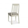 Premier Collection Bergen Grey Washed Slat Back Chair - Titanium Fabric (Pair)