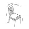 Premier Collection Bergen Grey Washed Slat Back Chair - Titanium Fabric (Pair)