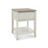 Premier Collection Bergen Grey Washed Oak & Soft Grey Lamp Table With Drawer