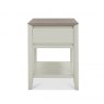 Premier Collection Bergen Grey Washed Oak & Soft Grey Lamp Table With Drawer