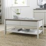 Premier Collection Bergen Grey Washed Oak & Soft Grey Coffee Table With Drawer