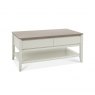 Premier Collection Bergen Grey Washed Oak & Soft Grey Coffee Table With Drawer