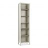 Premier Collection Bergen Grey Washed Oak & Soft Grey Narrow Bookcase