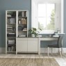 Premier Collection Bergen Grey Washed Oak & Soft Grey Narrow Bookcase