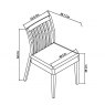 Premier Collection Bergen Oak Low Slat Back Chair - Grey Bonded Leather (Pair)