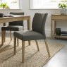 Premier Collection Bergen Oak Uph Chair - Black Gold Fabric (Pair)