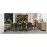 Premier Collection Bergen Oak Uph Chair - Black Gold Fabric (Pair)