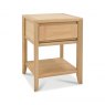 Bentley Designs Bergen Oak Lamp Table with Drawer- front angle shot