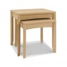 Bentley Designs Bergen Oak Nest of Tables- front angle shot