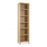 Bentley Designs Bergen Oak Narrow Bookcase- front angle