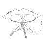 Premier Collection Brunel Chalk Oak & Gunmetal Circular Dining Table