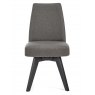 Premier Collection Brunel Gunmetal Upholstered Swivel Chair - Cold Steel (Pair)