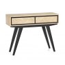 Premier Collection Brunel Chalk Oak & Gunmetal Console Table With Drawers