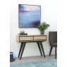 Premier Collection Brunel Chalk Oak & Gunmetal Console Table With Drawers