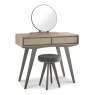 Premier Collection Brunel Scandi Oak & Dark Grey Vanity Mirror