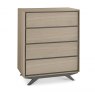 Premier Collection Brunel Scandi Oak & Dark Grey 4 Drawer Chest