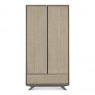 Premier Collection Brunel Scandi Oak & Dark Grey Double Wardrobe