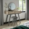 Premier Collection Brunel Scandi Oak & Dark Grey Stool Cold Steel