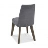 Premier Collection Cadell Aged Oak Upholstered Chair - Slate Blue (Pair)