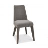 Premier Collection Cadell Aged Oak Upholstered Chair - Smoke Grey (Pair)