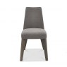 Premier Collection Cadell Aged Oak Upholstered Chair - Smoke Grey (Pair)