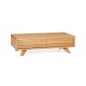 Premier Collection Cadell Rustic Oak Coffee Table With Drawers