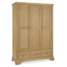 Premier Collection Hampstead Oak Triple Wardrobe