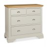 Premier Collection Hampstead Soft Grey & Pale Oak 2+2 Drawer Chest