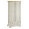 Premier Collection Hampstead Soft Grey & Pale Oak Double Wardrobe