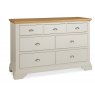 Premier Collection Hampstead Soft Grey & Pale Oak 3+4 Drawer Wide Chest