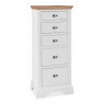Premier Collection Hampstead Two Tone 5 Drawer Tall Chest