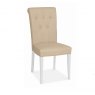 Premier Collection Hampstead Two Tone Upholstered Chair - Ivory Bonded Leather (Pair)