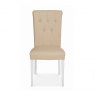 Premier Collection Hampstead Two Tone Upholstered Chair - Ivory Bonded Leather (Pair)