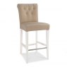 Premier Collection Hampstead Two Tone Upholstered Bar Stool - Ivory Bonded Lthr (Pair)