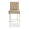 Premier Collection Hampstead Two Tone Upholstered Bar Stool - Ivory Bonded Lthr (Pair)