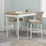 Premier Collection Hampstead Two Tone Upholstered Bar Stool - Ivory Bonded Lthr (Pair)