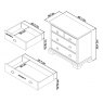 Premier Collection Hampstead White 2+2 Drawer Chest
