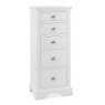 Premier Collection Hampstead White 5 Drawer Tall Chest
